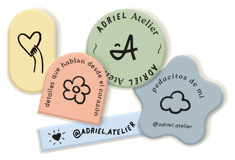 Stickers de Adriel Atelier — pedacitos de mi, detalles que hablan desde el corazón